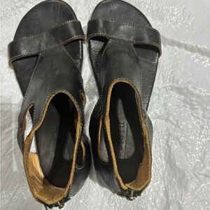 Bed Stu Black Leather Sandals